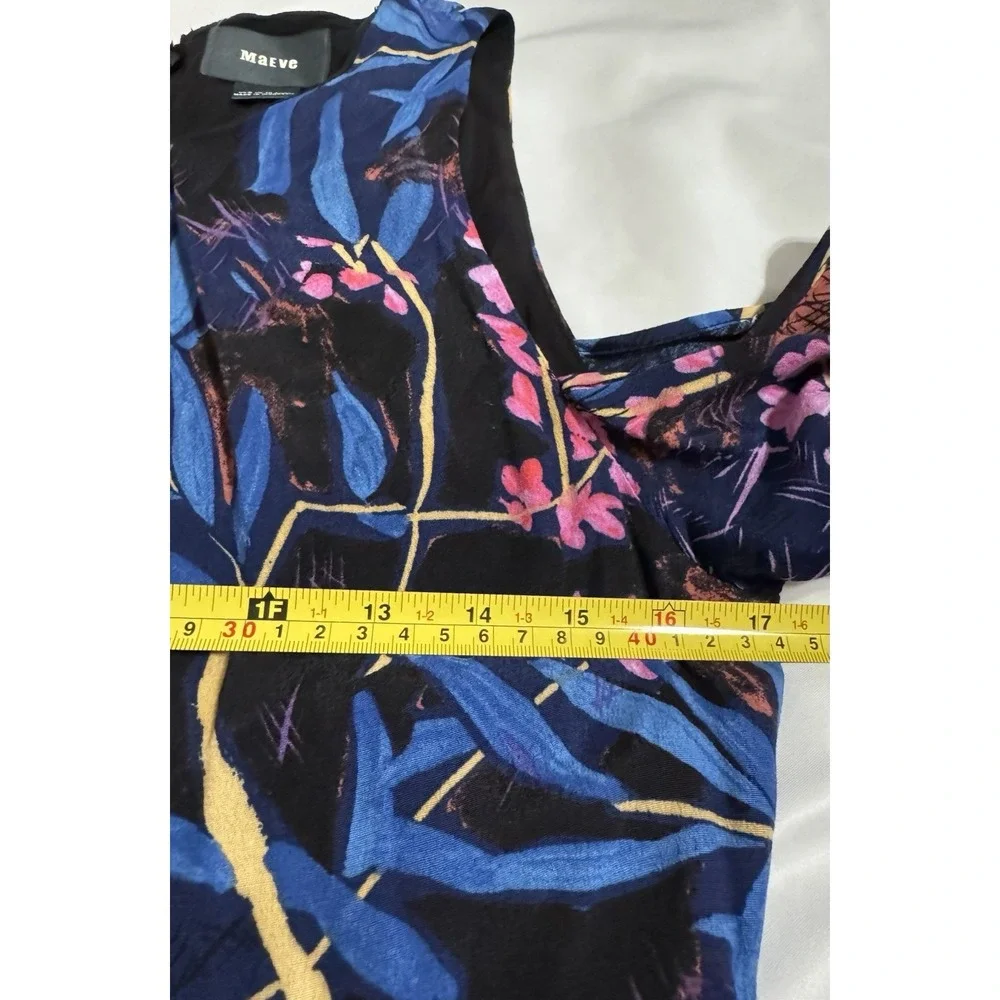 Anthropologie Maeve Women's Dress Elia Flutter Sleeve Size 6 Colorful‎ Floral